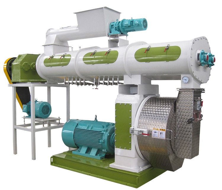 Feed Pellet Mill with Double Shafts Differencial Conditioner